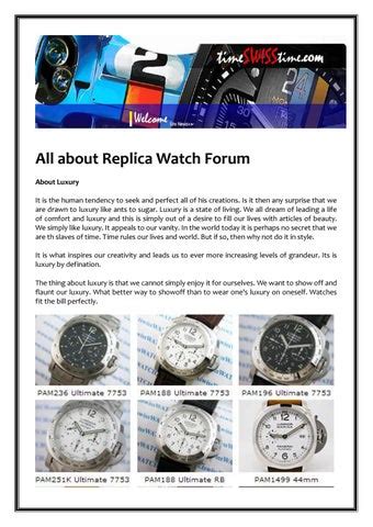 replica watch forums.